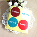 10 Sheets Thanks For You Sealing Stickers Christmas Wedding Gift Packaging Present Seal Label
