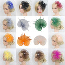 Fashionable Artificial Feather Charms Vintage Woman Headband Hairband for Women Wedding Cocktail Prom Party Hair Styling Black