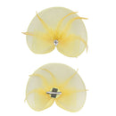 Fashionable Artificial Feather Charms Vintage Woman Headband Hairband for Women Wedding Cocktail Prom Party Hair Styling Yellow