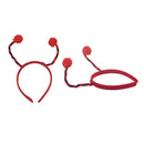 Pack of 3/Set Ladybird Head Hoop Wing Red Tutu Skirt Girls Fancy Dress Costume