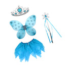 4 pieces Princess Butterfly Wings Snowflake Crystal Wands Crown Headband Fashion Skirt Costume Cosplay Party Accessories