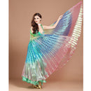 Women Girls Shining Rainbow Belly Dance Fairy Belly Dance 360 Degree Belly Wings