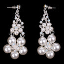 Stunning Bridal Wedding Crystal Flower Pearls Necklace Earrings Jewelry Sets