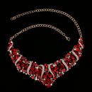 Luxury Crystal Rhinestone Earring Necklace Set Woman Bridal Jewellery Set
