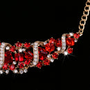 Luxury Crystal Rhinestone Earring Necklace Set Woman Bridal Jewellery Set