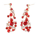 Luxury Crystal Rhinestone Earring Necklace Set Woman Bridal Jewellery Set