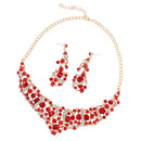 Luxury Crystal Rhinestone Earring Necklace Set Woman Bridal Jewellery Set