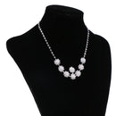 Bridal Sparkling Crystals Necklace Earrings Set for Wedding Prom Accessory
