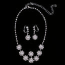 Bridal Sparkling Crystals Necklace Earrings Set for Wedding Prom Accessory