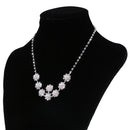 Bridal Sparkling Crystals Necklace Earrings Set for Wedding Prom Accessory