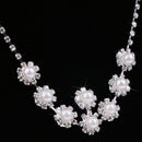 Bridal Sparkling Crystals Necklace Earrings Set for Wedding Prom Accessory