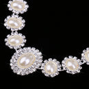 Wedding Jewelry Set Crystal Pearl Necklace Ring Earring Bridal Bridesmaid Prom Party Accessories