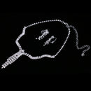 Shiny Women's Long Crystal Rhinestone Tassel Necklace & Earrings Wedding Party Jewelry Set