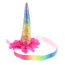 Rainbow Unicorn Horn Headband Adult Girls Costume Cosplay Party Fancy Dress Hair Accessories