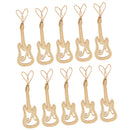 Pack of 10 Unfinished Violin Wooden Pieces Gift Tags Bookmark Hanging Labels