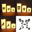 5 Sheets Halloween Stickers for Wineglass Candle Lights Gift Boxes Wall Vinyl Decor