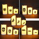 5 Sheets Halloween Stickers for Wineglass Candle Lights Gift Boxes Wall Vinyl Decor