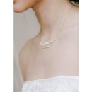 Crystal Rhinestone Faux Pearls Pendent Necklace Woman Jewelry Lover Gift