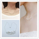 Crystal Rhinestone Faux Pearls Pendent Necklace Woman Jewelry Lover Gift