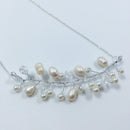 Crystal Rhinestone Faux Pearls Pendent Necklace Woman Jewelry Lover Gift
