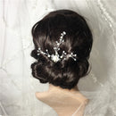 3/set Girls Pearls Clear Beads Flower Hair Pins Clips Wedding Prom Hair Accessories