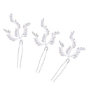 Pack of 3 Woman Bridal Bridesmaid Hair Pins Pearls Hairpins Bobby Pins Headdress