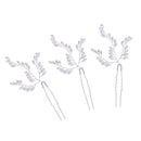Pack of 3 Woman Bridal Bridesmaid Hair Pins Pearls Hairpins Bobby Pins Headdress