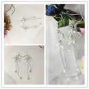Ladies Simple Silver Plated Long Chain Drop Hooked Earrings Jewelry
