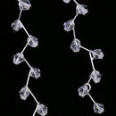 Simple Girls Silver Long Chain Drop with Clear Beads Earrings Hooks