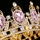 Baroque Bridal Queen Crystal Rhinestone Water Drop Crown Tiara Headpiece