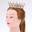 Baroque Bridal Wedding Queen Crystal Waterdrop Crown Tiara Headpiece Pink