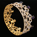 Luxury Bridal Baroque Queen Crystal Tiara Waterdrop Crown Headwear Party Costume