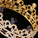 Luxury Bridal Baroque Queen Crystal Tiara Waterdrop Crown Headwear Party Costume
