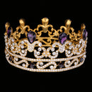 Luxury Bridal Baroque Queen Crystal Tiara Waterdrop Crown Headwear Party Costume