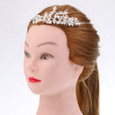 Bridal Wedding Crystal Leaves Pearls Headband Headdress Hair Accessories