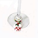 6pcs/Set Christmas Wine Glass Charms Marker Rings Xmas Table Decoration