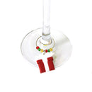 6pcs/Set Christmas Wine Glass Charms Marker Rings Xmas Table Decoration