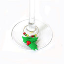 6pcs/Set Christmas Wine Glass Charms Marker Rings Xmas Table Decoration
