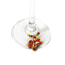 6pcs Set Wine Glass Charms Drink Markers Christmas Party Table Decoration