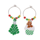 6pcs Set Wine Glass Charms Drink Markers Christmas Party Table Decoration