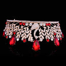 Baroque Ruby Gold Crown Tiara Wedding Hair Accessories Girls Pageant Headdress