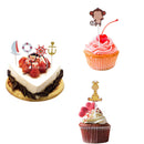 24x Cute Animal Giraffe Cake Cupcake Topper Picks Kids Birthday Party DÃ©cor