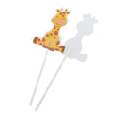 24x Cute Animal Giraffe Cake Cupcake Topper Picks Kids Birthday Party DÃ©cor