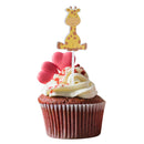 24x Cute Animal Giraffe Cake Cupcake Topper Picks Kids Birthday Party DÃ©cor
