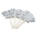 24 Pieces Cute Cartoon Elephant Cupcake Picks Cake Toppers Party Decoration