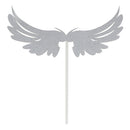 12x Glitter Silver Angel Wing Cupcake Topper Food Picks Party Ornaments