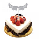 12x Glitter Silver Angel Wing Cupcake Topper Food Picks Party Ornaments