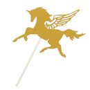 12pcs Glitter Gold Wing Unicorn Cupcake Toppers Cake Picks Christmas Kids Birthday Party Favors