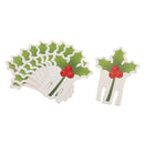 10pcs Christmas Paper Cherry Glass Place Name Cards Christmas Table Decor