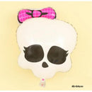 Spooky Large White Skull Halloween Festival Foil Balloon Toy for Children Birthday Party Decor 45 x 54cm